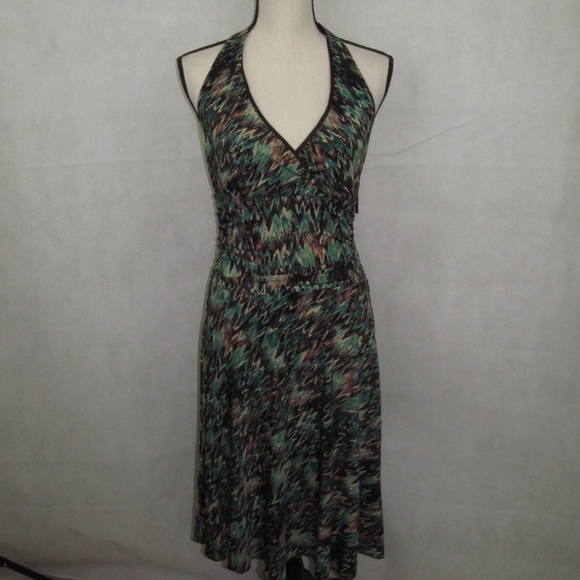 AGB Dress Halter Size 6 Stretch Multi Color USA - Picture 1 of 8